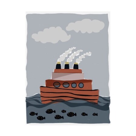 Trademark Fine Art Rob Delamater 'Oceans Ahoy I' Canvas Art, 18x24 WAG14006-C1824GG